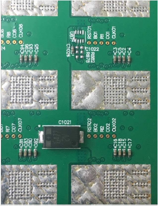 testing points among chips