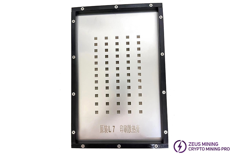 Инструмент для печати термопасты L7 hash board