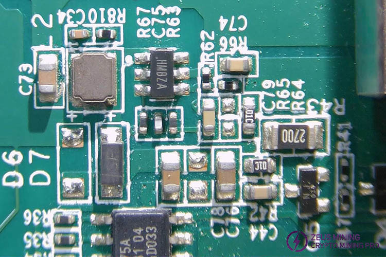 01C резистор на хеш-плате S19