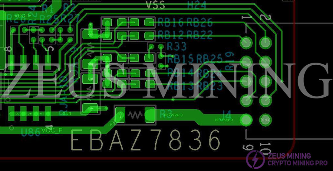 Схема сигналов на плате PCB