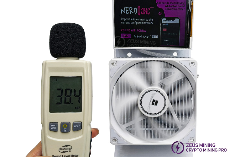 Тест шума для ASIC-майнера NerdQAxe++ 4,8 Тх/с Тест шума для ASIC-майнера NerdQAxe++ 4,8 Тх/с