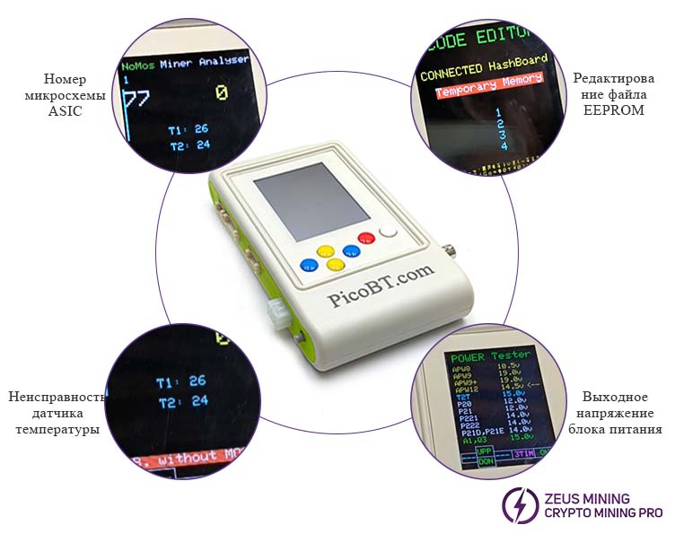 Тестер PICBOT для хэш-платы ASIC-майнера и блока питания Тестер PICBOT для хэш-платы ASIC-майнера и блока питания