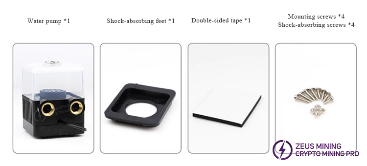 Список деталей для бесшумного водяного насоса SC-400T Mini DC