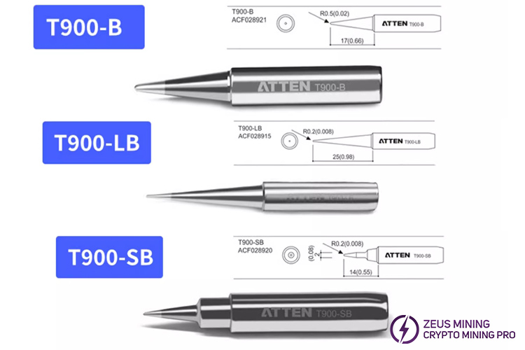 Паяльная головка серии T900 с круглой головкой