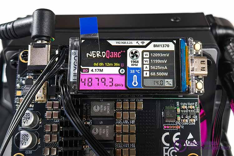 NerdMiner NerdQaxe++ Hydro 4.8TH, прибыль в реальном времени