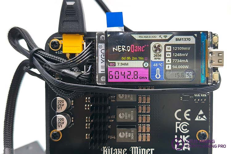 NerdQaxe++ Rev 6.1 6T прибыль в реальном времени