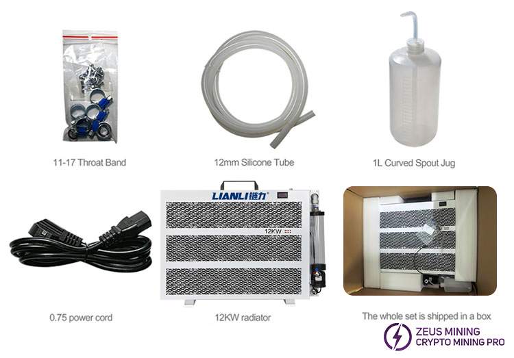 Список деталей радиатора водяного охлаждения майнера Asic 12 кВт