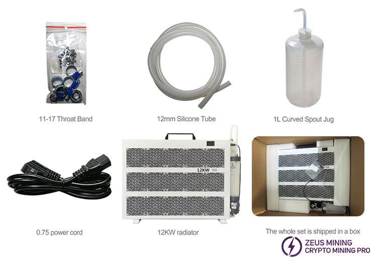 Список деталей радиатора водяного охлаждения майнера Asic 12 кВт