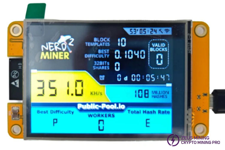 Майнинговая установка Nerdminer V2 350KH SOLO