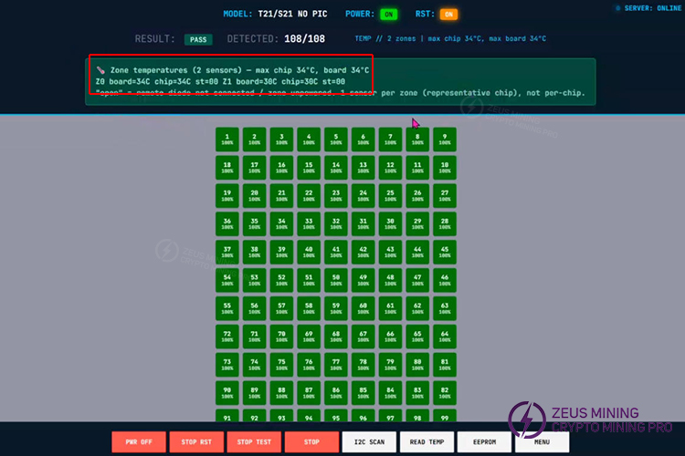 Тестер ZEUS MINING TAAS для проверки датчиков температуры Тестер ZEUS MINING TAAS для проверки датчиков температуры