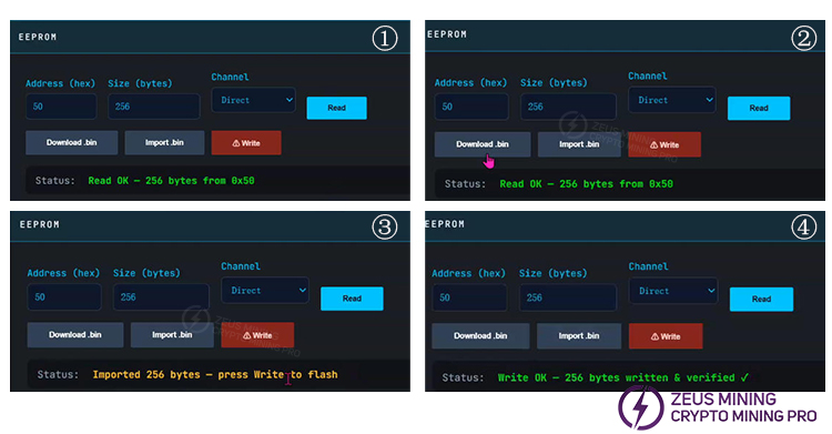 Тестер ZEUS MINING TAAS для проверки EEPROM Тестер ZEUS MINING TAAS для проверки EEPROM