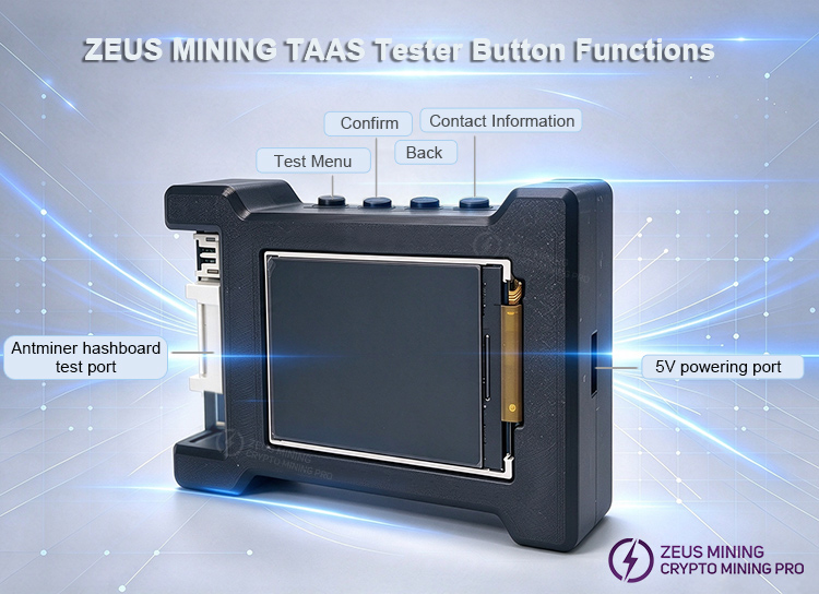 Описание портов тестера ZEUS MINING TAAS Описание портов тестера ZEUS MINING TAAS