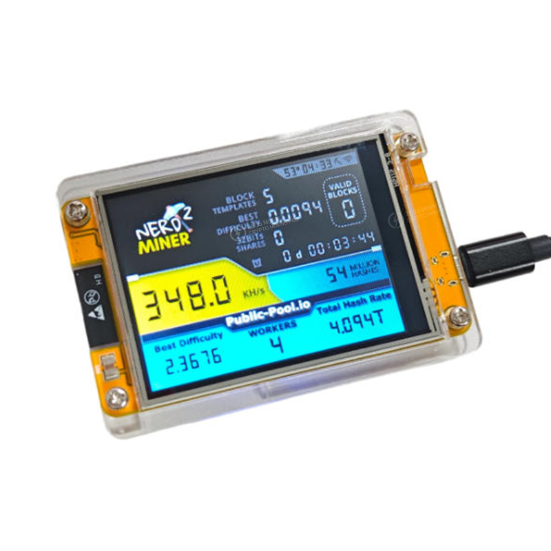 NerdMiner V2 350KH/s BTC Solo майнер